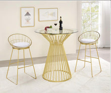 Load image into Gallery viewer, Padded Seat Bar Stools Matte Brass
