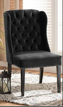 Load image into Gallery viewer, Velvet Tufted Wingback Dining Chair
