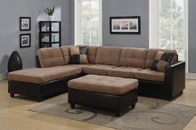 Load image into Gallery viewer, Mallory Upholstered Sectional Chocolate and Dark Brown
