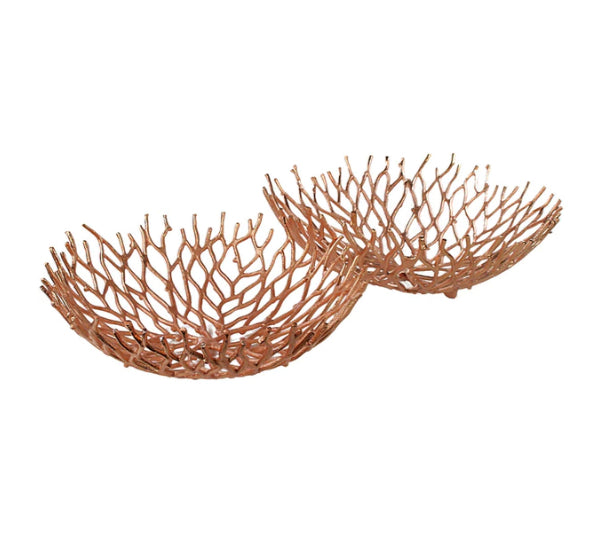 Metal Decorative Bowls With Twigs Design
