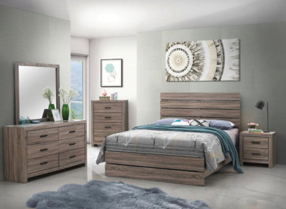 Brantford 4-piece Queen Panel Bedroom Set Barrel Oak