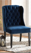 Load image into Gallery viewer, Velvet Tufted Wingback Dining Chair
