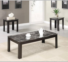 Load image into Gallery viewer, 3-piece Faux Marble Top Occasional Set Brown
