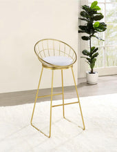 Load image into Gallery viewer, Padded Seat Bar Stools Matte Brass
