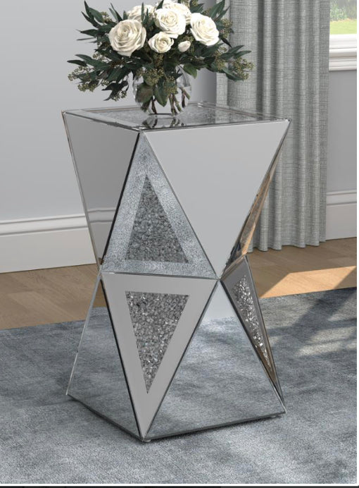Glass triangle table