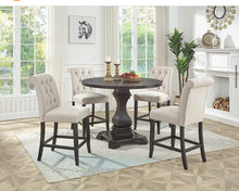 Load image into Gallery viewer, Counter height round 5 pieces table set
